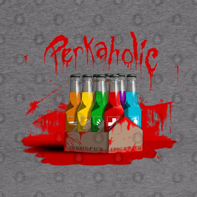 Zombie 8-Pack Bloodied Perkaholic on Maroon by LANStudios